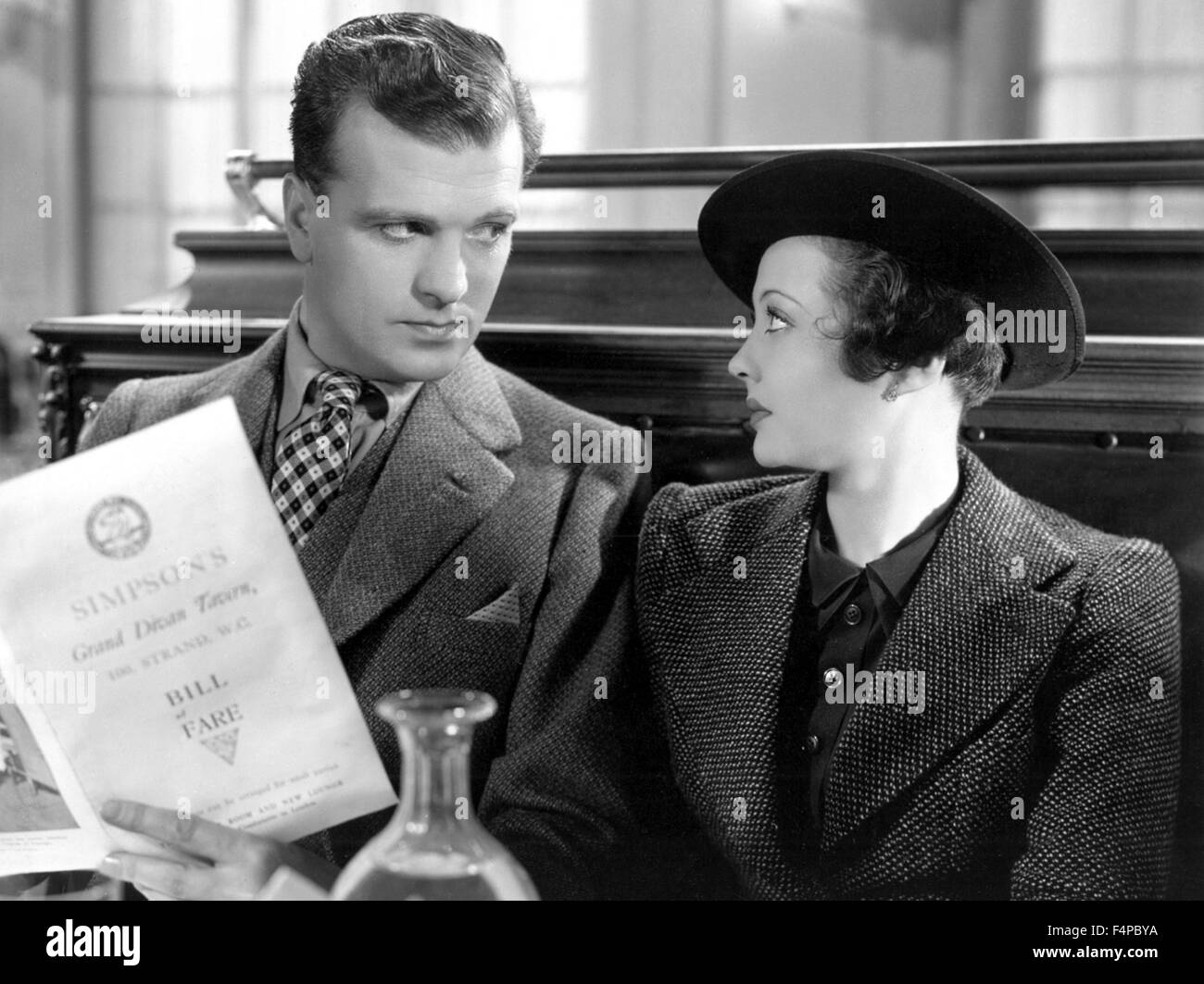 John Loder, Sylvia Sidney / Sabotage 1936 directed by Alfred Hitchcock Stock Photo