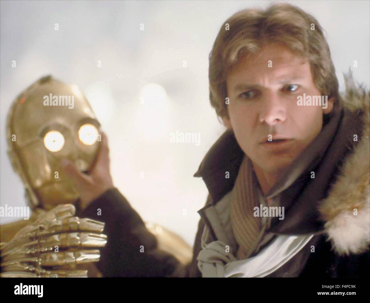 Anthony Daniels, Harrison Ford / Star Wars - The Empire Strikes Back 1980 directed by Irvin Kershner Stock Photo