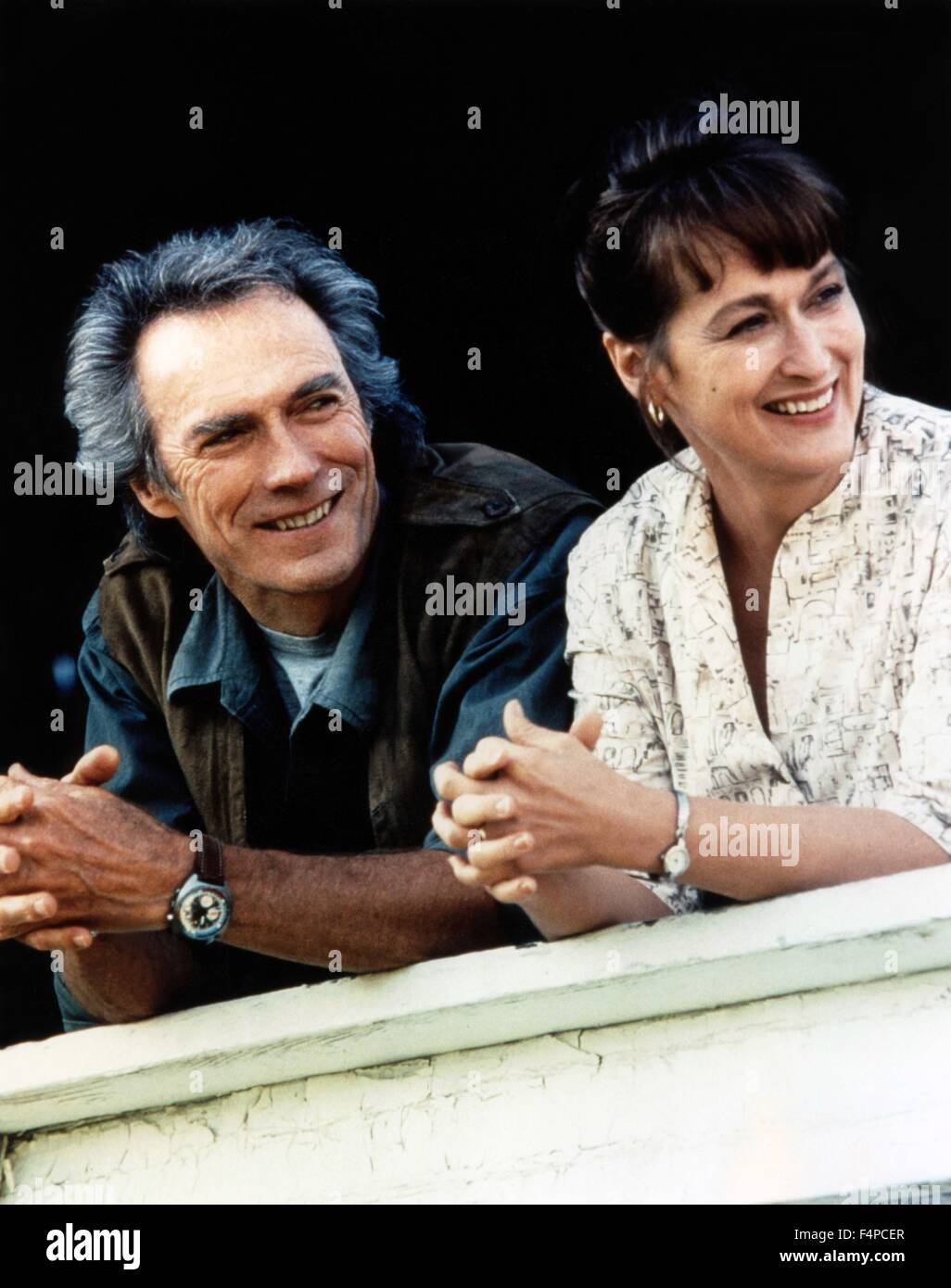 Film Meryl Streep Et Clint Eastwood Clint Eastwood, Meryl Streep / The Bridges Of Madison County 1995 Stock