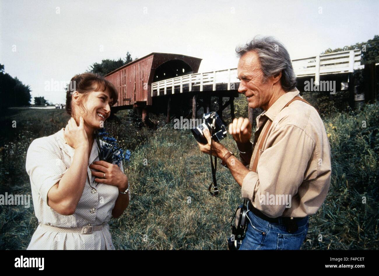 Meryl Streep, Clint Eastwood / The Bridges Of Madison County 1995 directed by Clint Eastwood Stock Photo