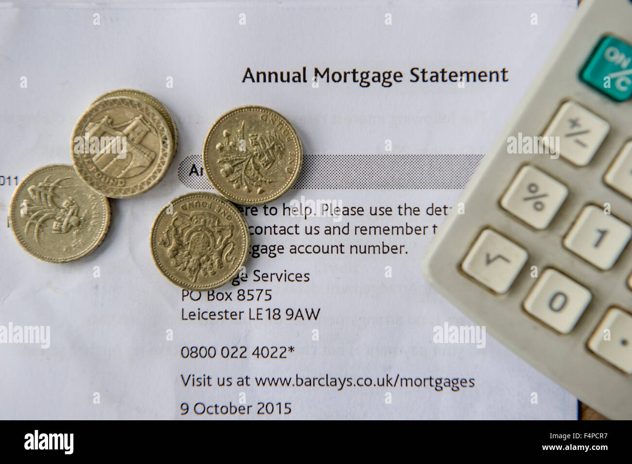 Mortgage statement Stock Photo