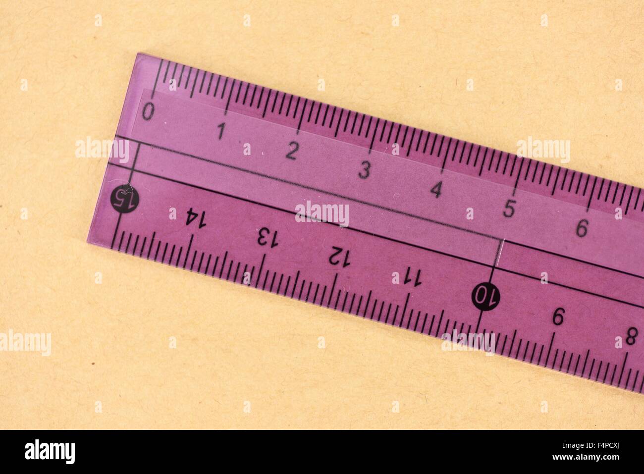 A close up photo of a small ruler Stock Photo - Alamy