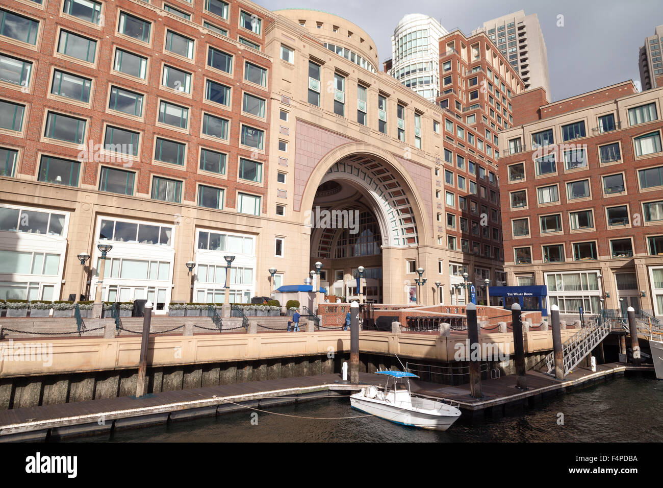 The luxury Boston Harbor Hotel, Rowes Wharf, Boston Massachusetts USA ...