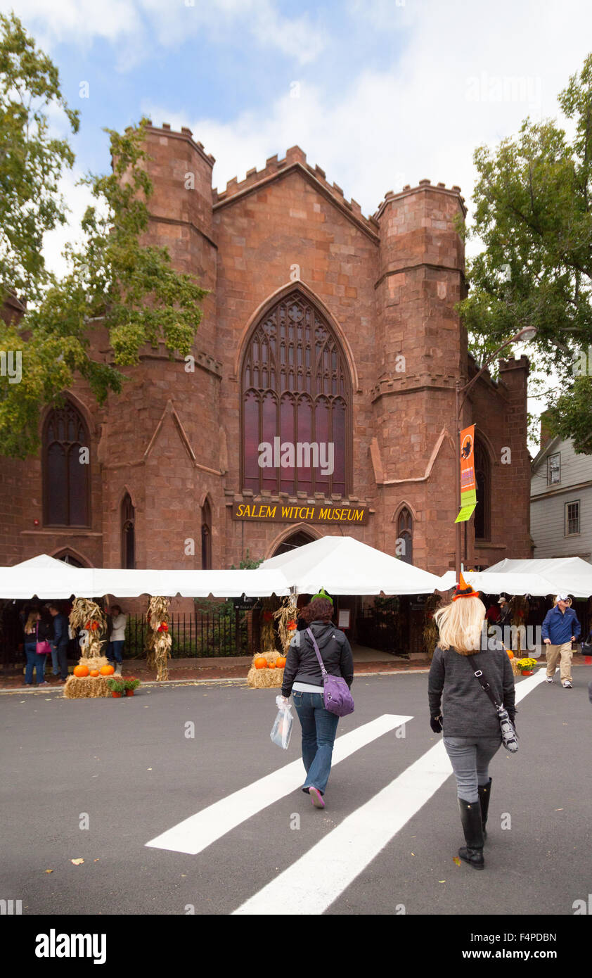 The exterior of the Salem Witch Museum at Halloween, Salem, Massachusetts, USA Stock Photo Alamy
