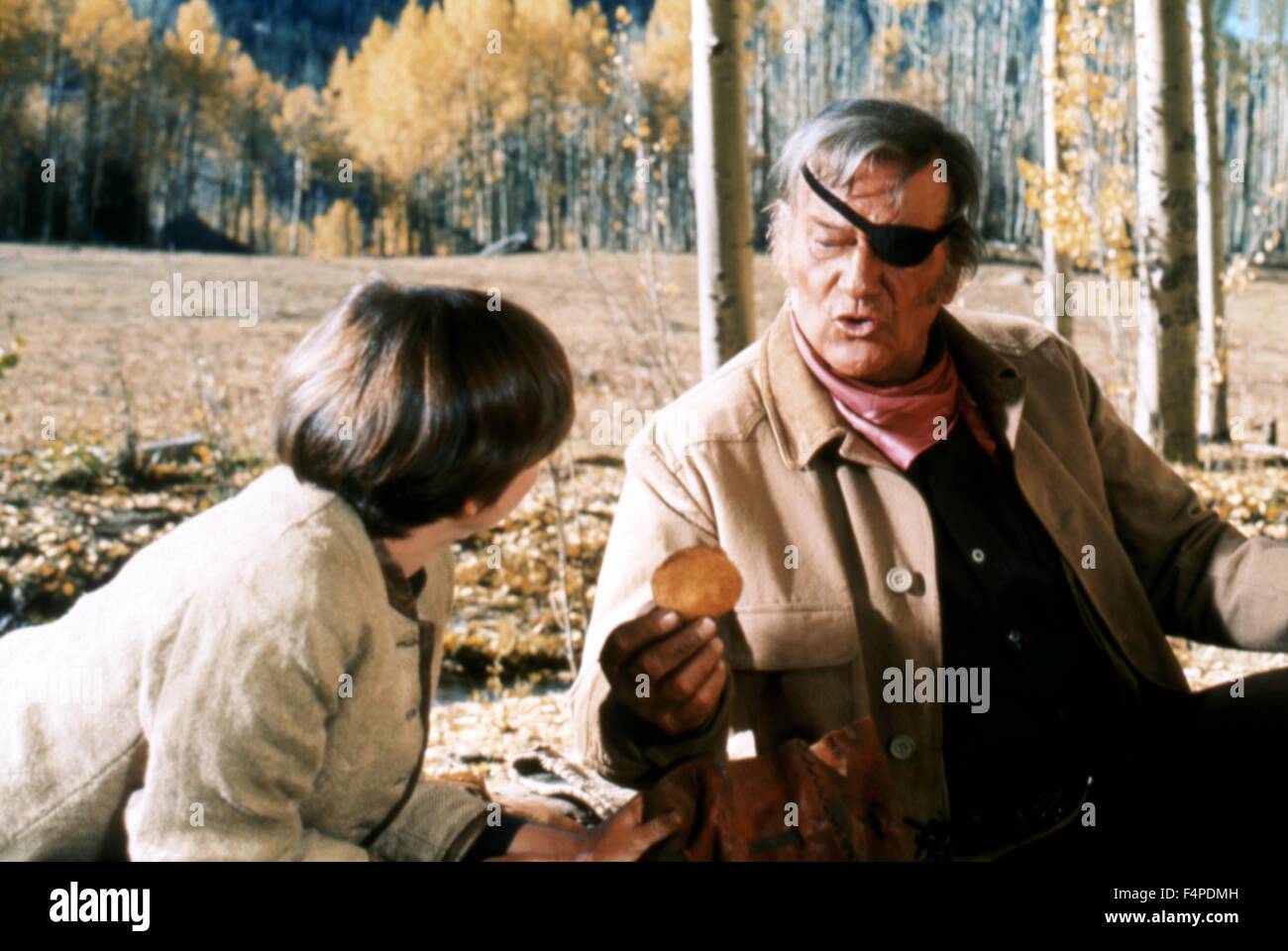 Kim Darby, John Wayne / True Grit 1969 directed by Henry Hathaway Stock