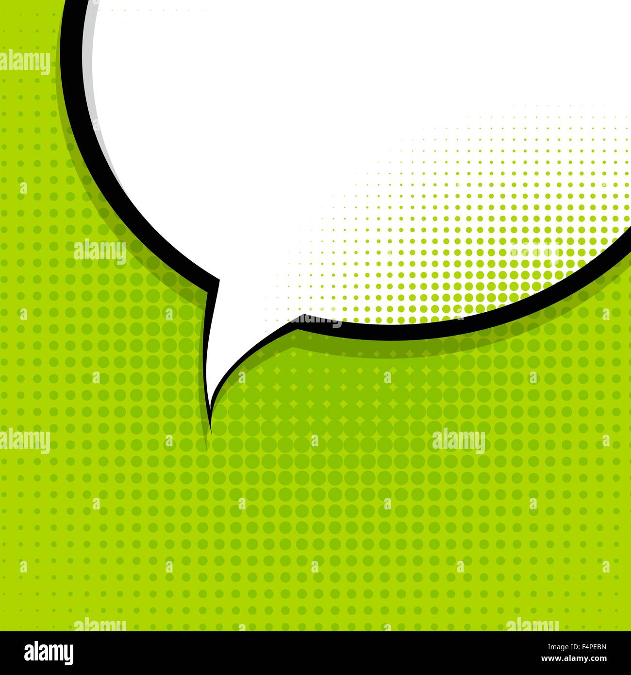 Speech Bubble Pop Art Background On Dot Background Vector Illust Stock ...