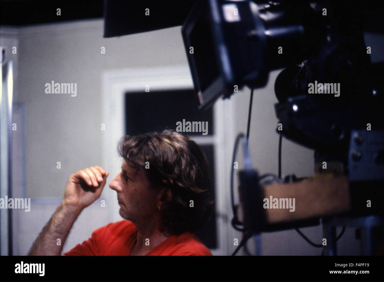 On the set, the director, Roman Polanski / Bitter Moon / 1992 directed by Roman Polanski Stock Photo