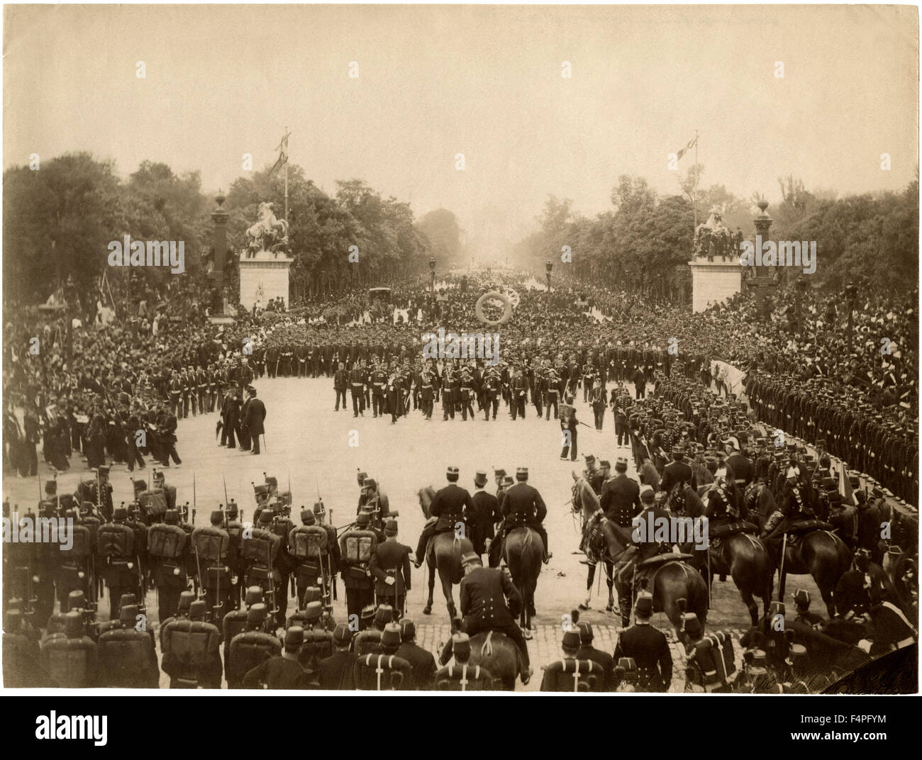 Victor Hugo Funeral Procession, Avenue des ChampsElysées, Paris