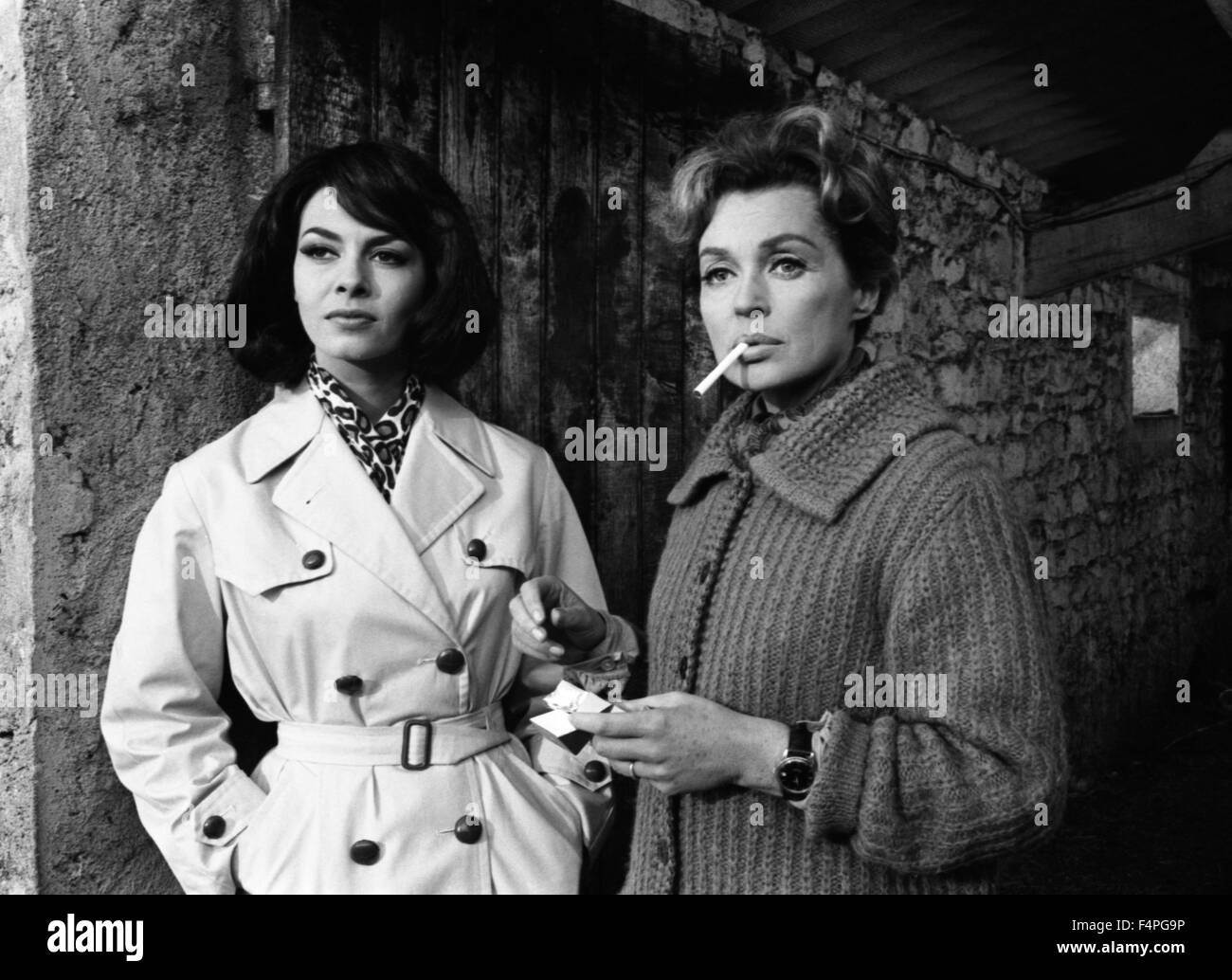 Michèle Mercier and Lilli Palmer / God's Thunder / 1965 directed by Denys de La Patellière Stock Photo