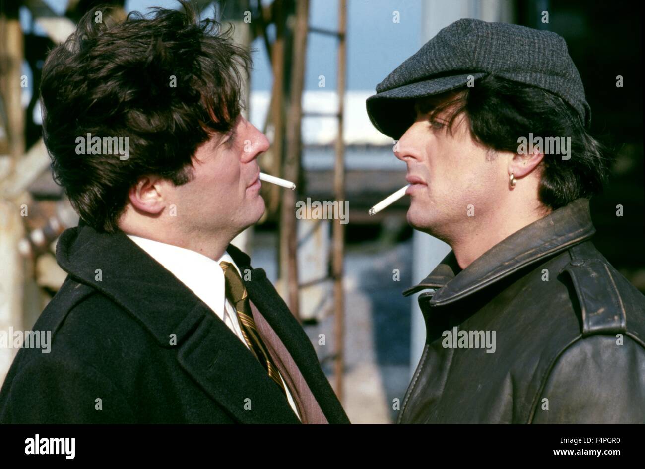 Armand Assante and Sylvester Stallone / Paradise Alley / 1978 directed by Sylvester Stallone Stock Photo