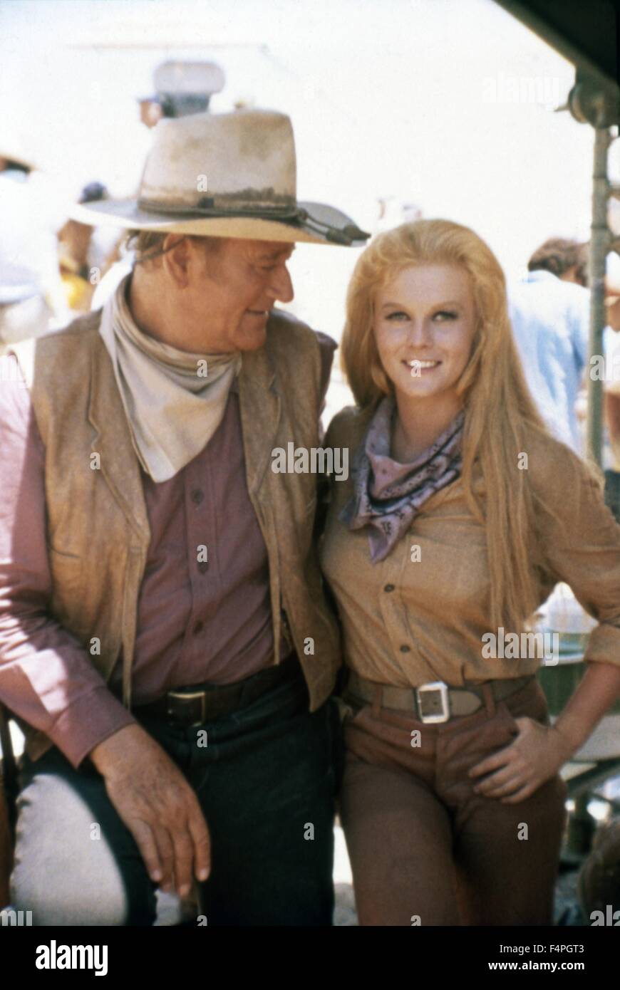 John Wayne and AnnMargret / The Train Robbers / 1973 directed by Burt