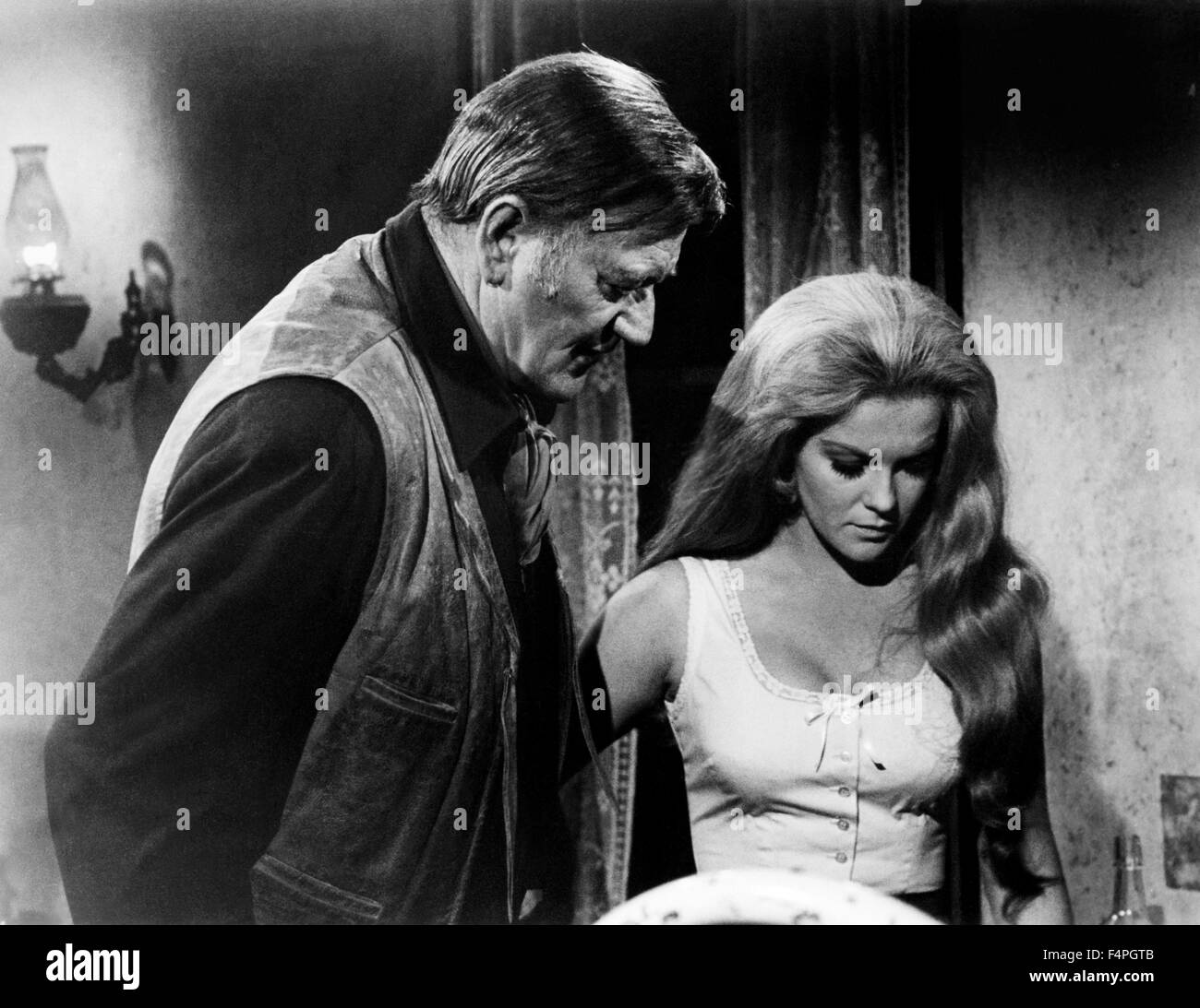 John Wayne and AnnMargret / The Train Robbers / 1973 directed by Stock