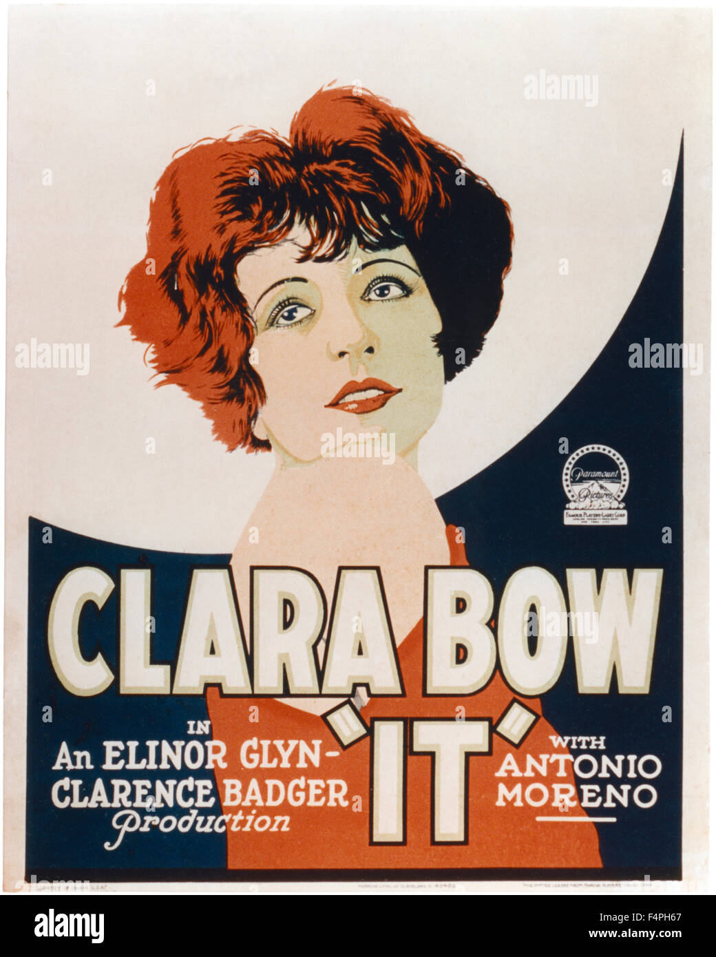 Clara Bow, Poster for the Silent Film “IT”, 1927 Stock Photo