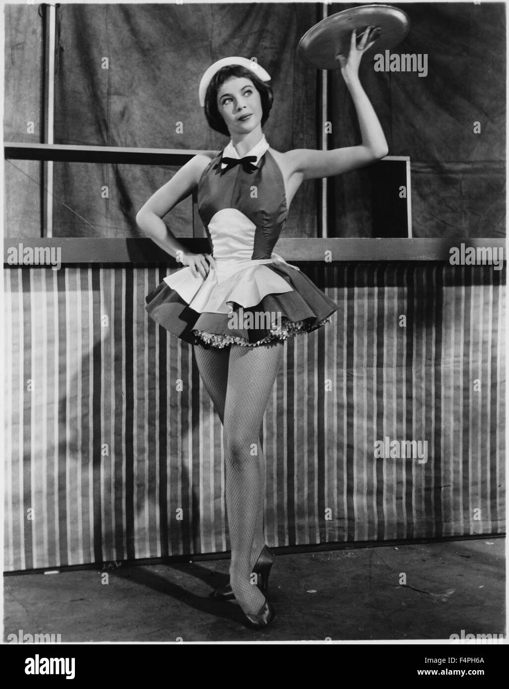 Leslie Caron, on-set of the Film 'Lili', 1952 Stock Photo