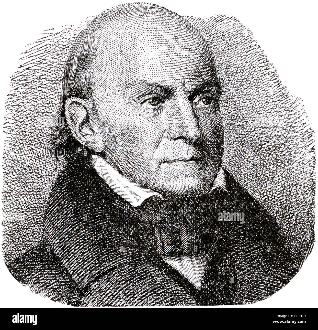 John Quincy Adams (1767-1848), 6th President of the United States, Engraving, 1889 Stock Photo