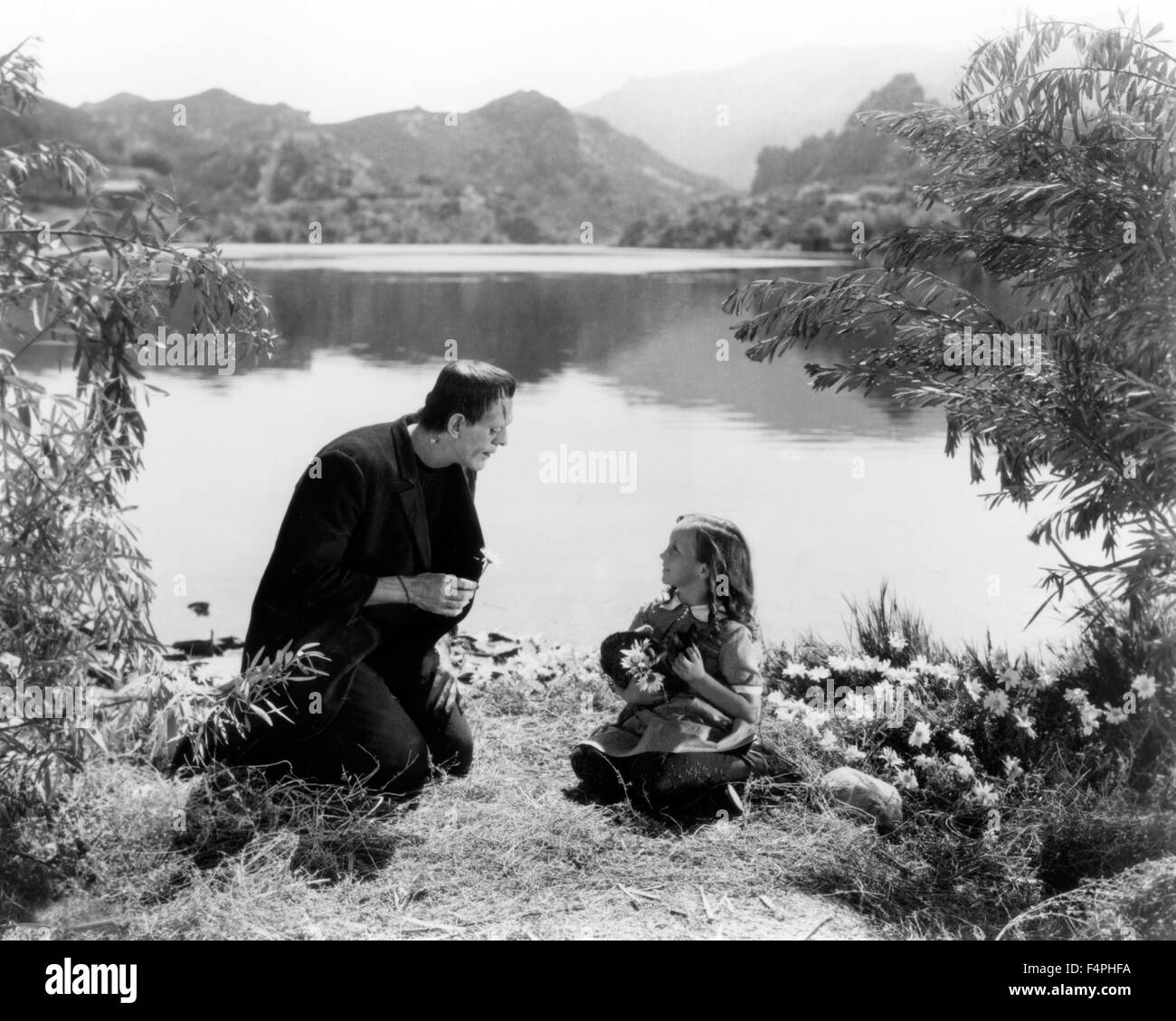Boris Karloff and Marilyn Harris / Frankenstein / 1931 directed by ...