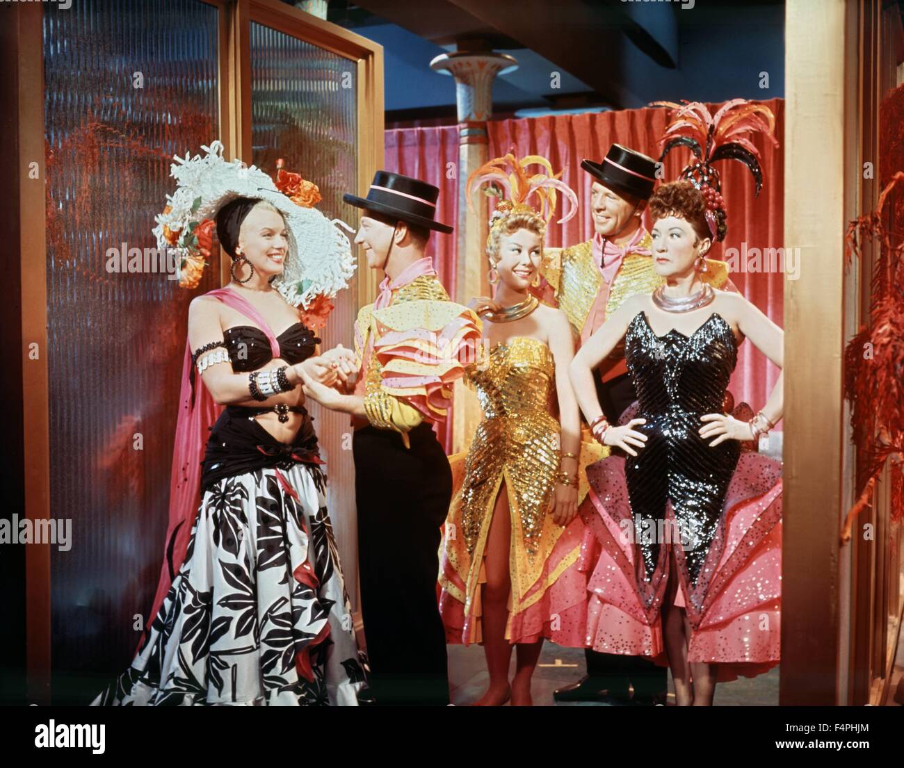 Marilyn Monroe, Donald O'Connor, Mitzi Gaynor, Dan Dailey and Ethel Merman / There's No Business Like Show Business / 1954 directed by Walter Lang [20th C Stock Photo
