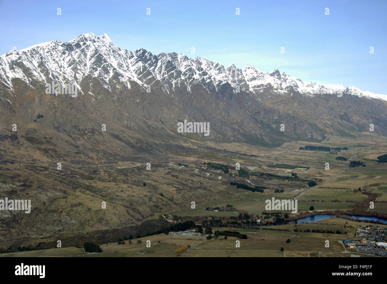 Queenstown and the Remarkables, Otago, New Zealand Stock Photo