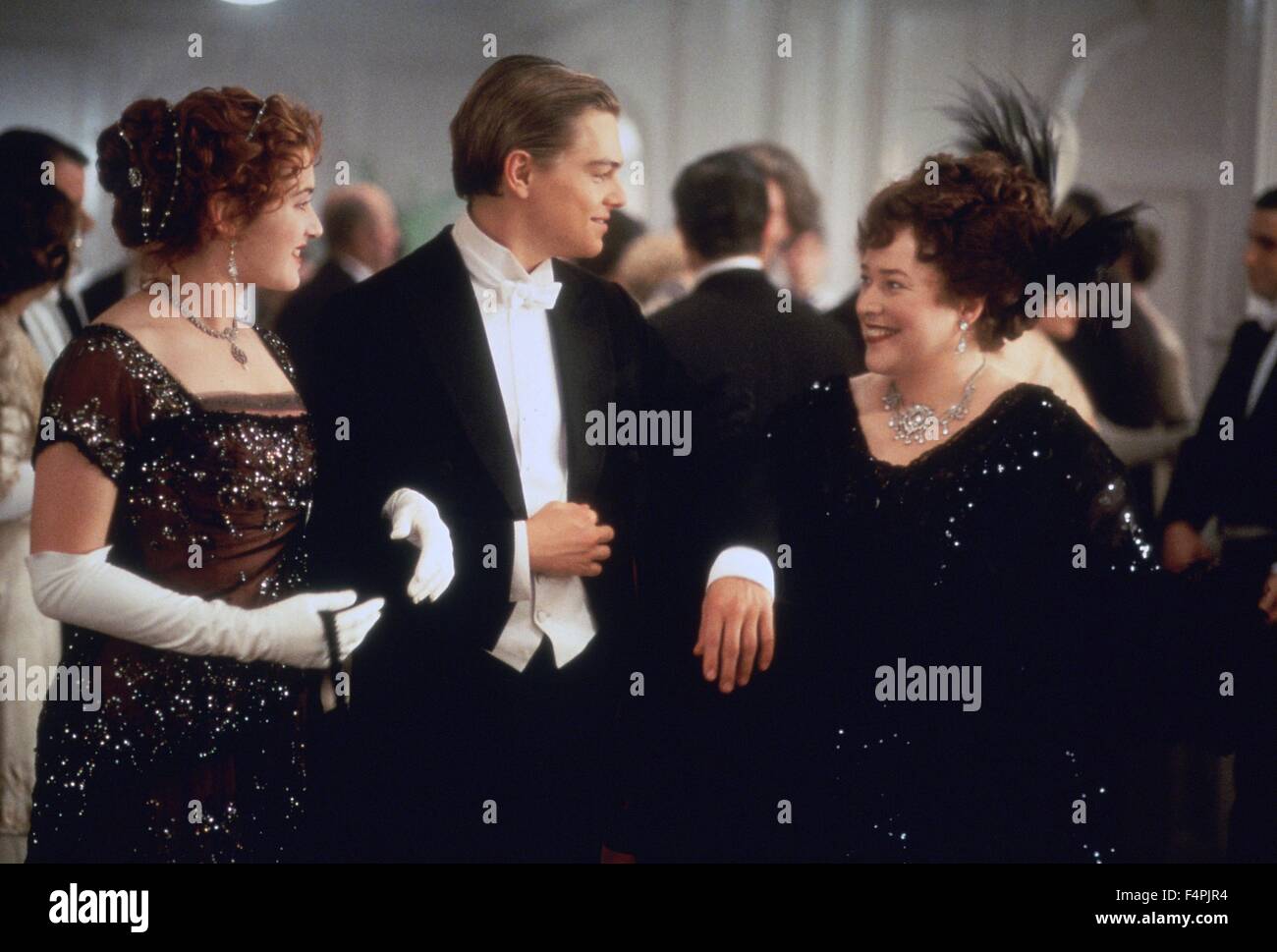 Kate Winslet, Leonardo DiCaprio and Kathy Bates / Titanic / 1997 directed by James Cameron [Twentieth Century Fox Pictures] Stock Photo