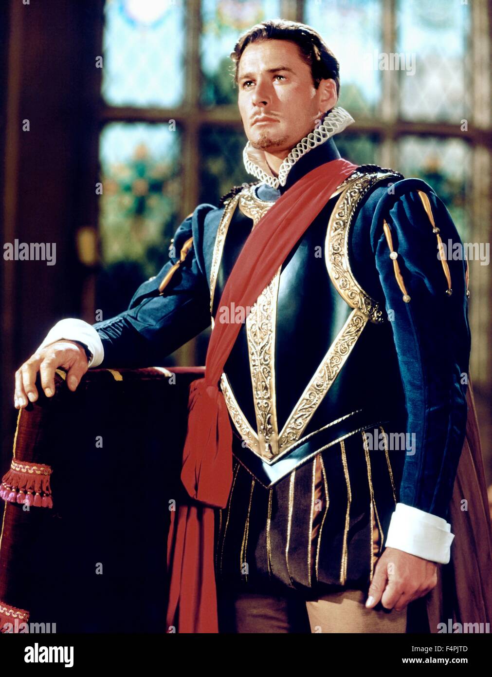 Errol Flynn / The Private Lives of Elizabeth and Essex / 1939 directed by Michael Curtiz [WARNER BROS. PICTURES] Stock Photo