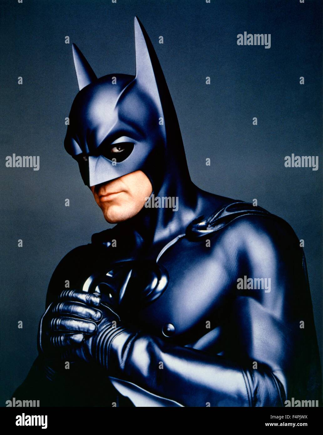 George Clooney / Batman & Robin / 1997 directed by Joel Schumacher [Warner Bros. Pictures] Stock Photo