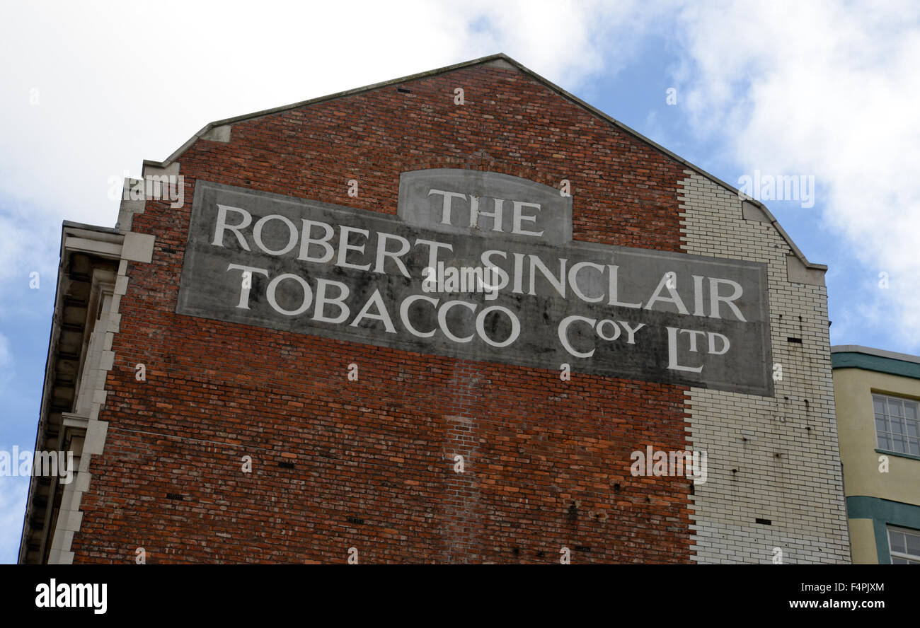 Gable end of part of the Robert Sinclair Buildings, Blenheim Street, Newcastle upon Tyne Stock Photo