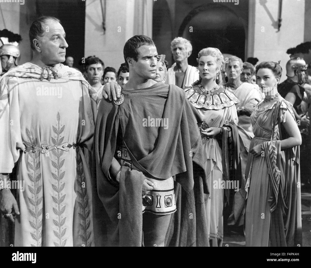 Louis Calhern, Marlon Brando, Greer Garson and Deborah Kerr / Julius ...