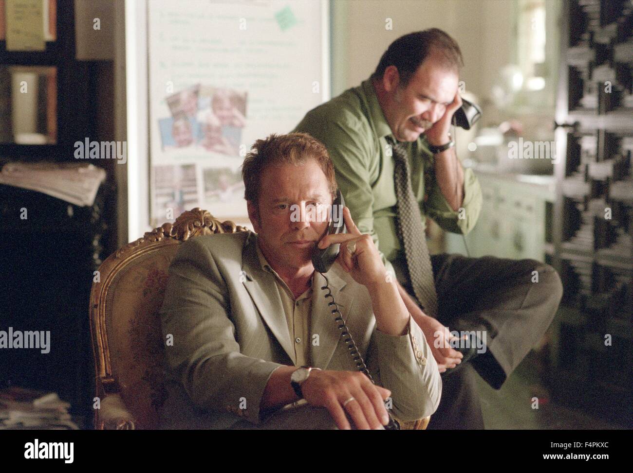 Mickey Rourke and Jesus Ochoa / Man on Fire /  2004 directed by Tony Scott [Twentieth Century Fox / Regency] Stock Photo