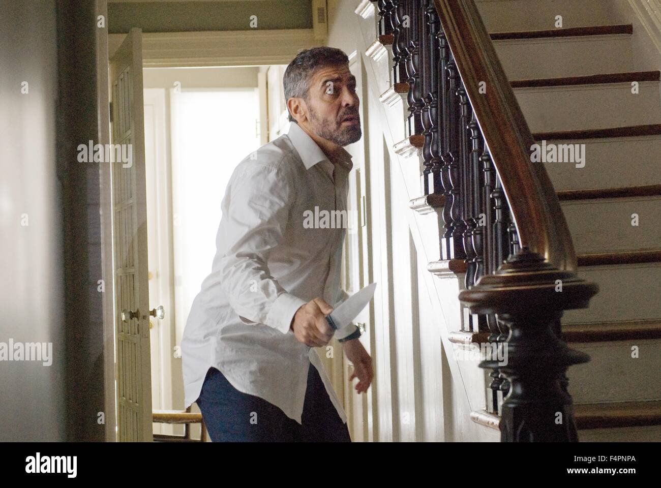 George Clooney / Burn After Reading / 2008 directed by Coen Brothers[Macall Polay /Focus Features / Universal Studios] Stock Photo