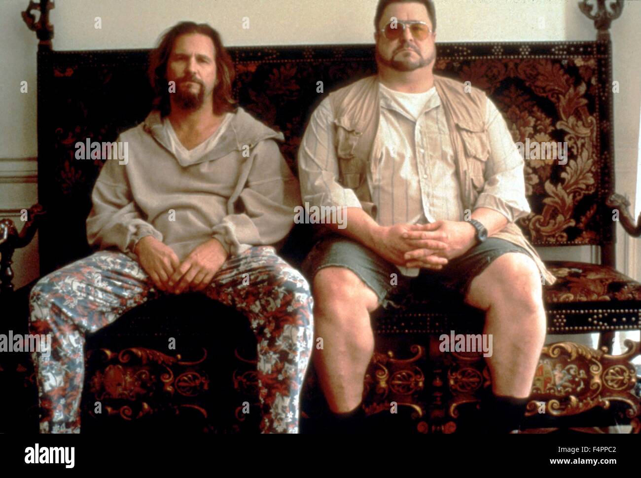 Jeff Bridges and John Goodman / The Big Lebowski (1998) / 1997 directed by Coen Brothers [Polygram Filmed Entertainment ] Stock Photo