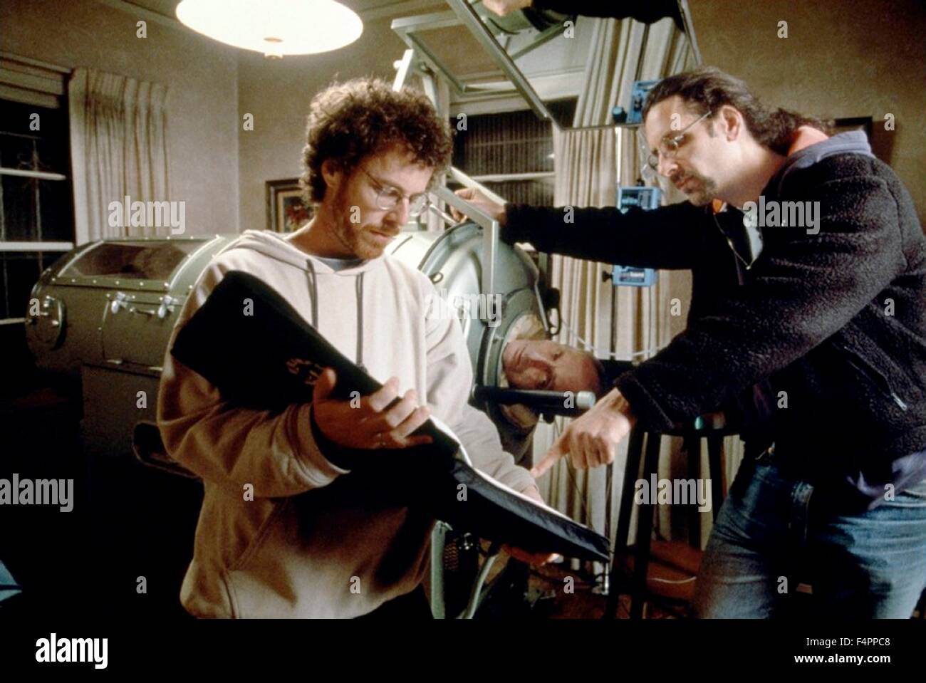 On the set, Ethan and Joel Coen / The Big Lebowski (1998) / 1997 directed by Coen Brothers [Polygram Filmed Entertainment ] Stock Photo
