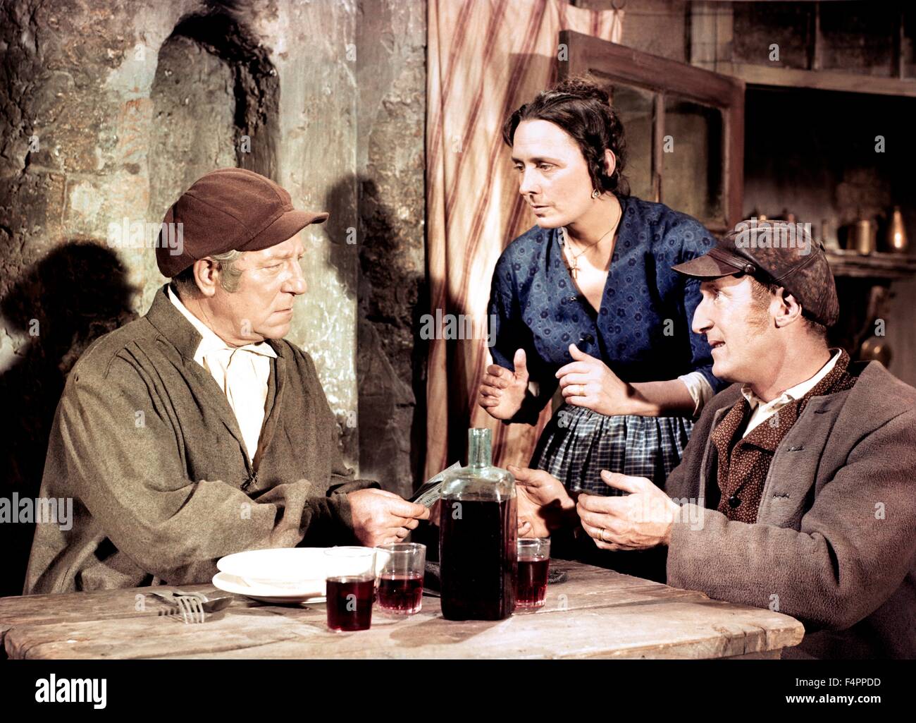 Jean Gabin, Elfriede Florin and Andre Bourvil / Les miserables / 1957  directed by Jean-Paul Le Chanois Stock Photo - Alamy