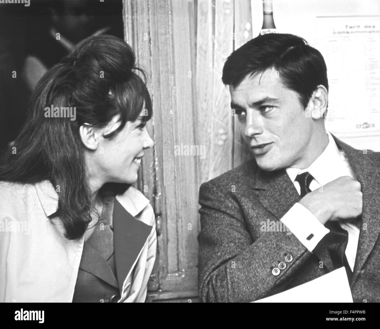 Leslie Caron and Alain Delon / Is Paris Burning ? / 1966 directed by Rene Clement  [Paramount Pictures] Stock Photo