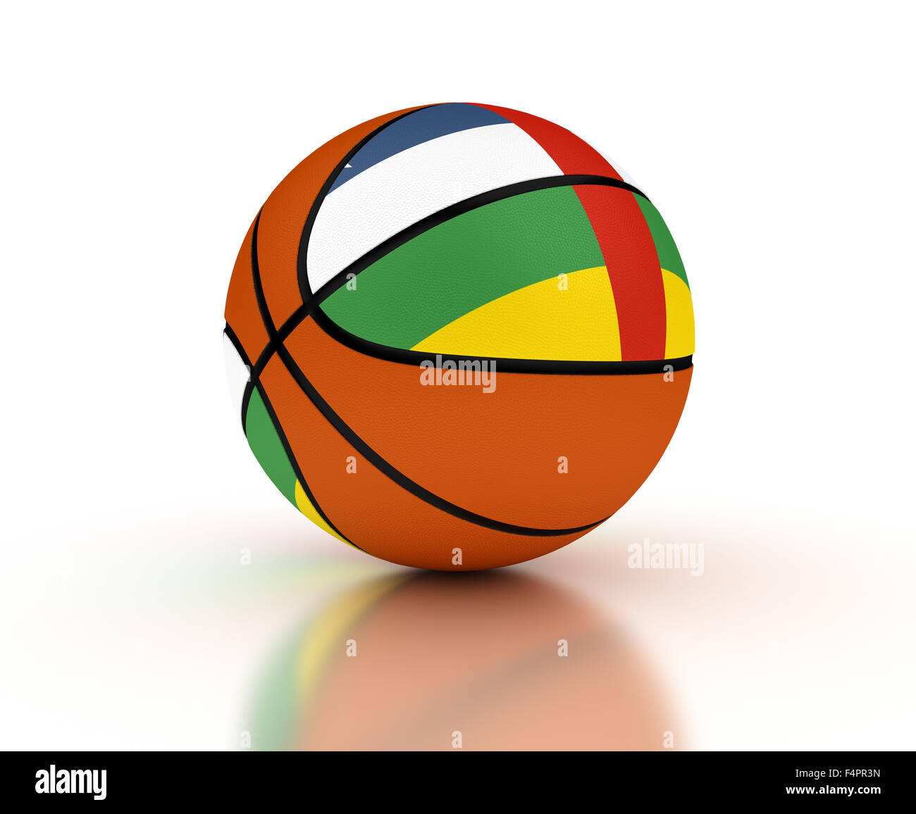 Central African Basketball Team (isolated with clipping path Stock
