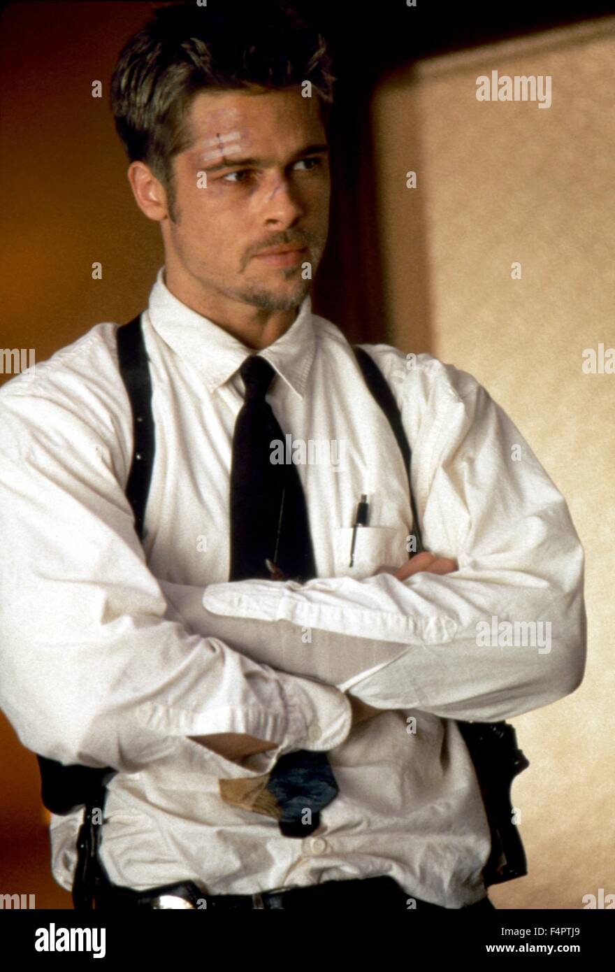 Brad Pitt / Seven / 1995 directed by David Fincher [New Line cinema] Stock Photo