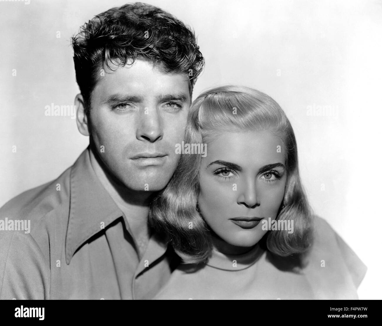 Burt Lancaster and Lizabeth Scott / Desert Fury / 1947 directed by Lewis Allen [Paramount Pictures] Stock Photo