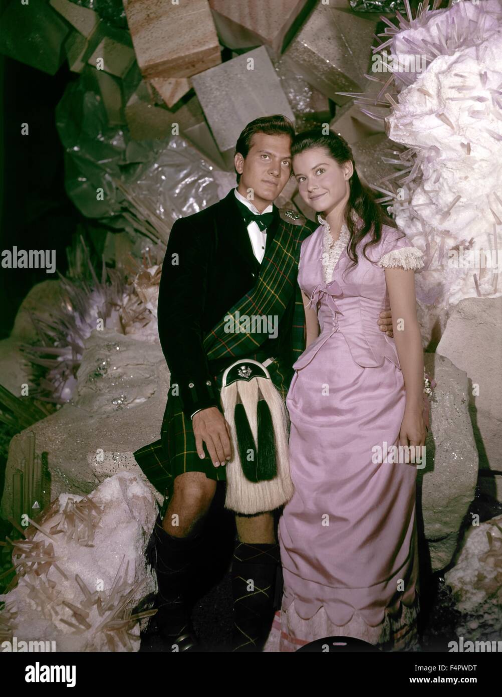 Pat Boone and Diane Baker / Journey to the Center of the Earth / 1959 directed by Henry Levin  [Twentieth Century Fox Film Corpo] Stock Photo