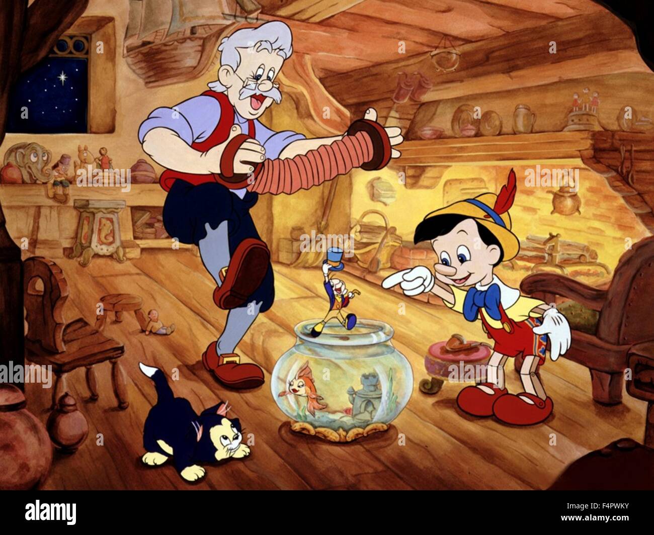 Pinocchio / 1940 directed by Walt Disney [Walt Disney Productions / Buena] Stock Photo