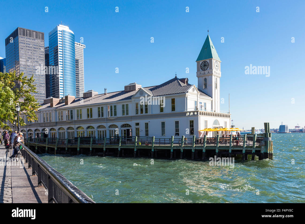 City pier a with clock tower hi-res stock photography and images