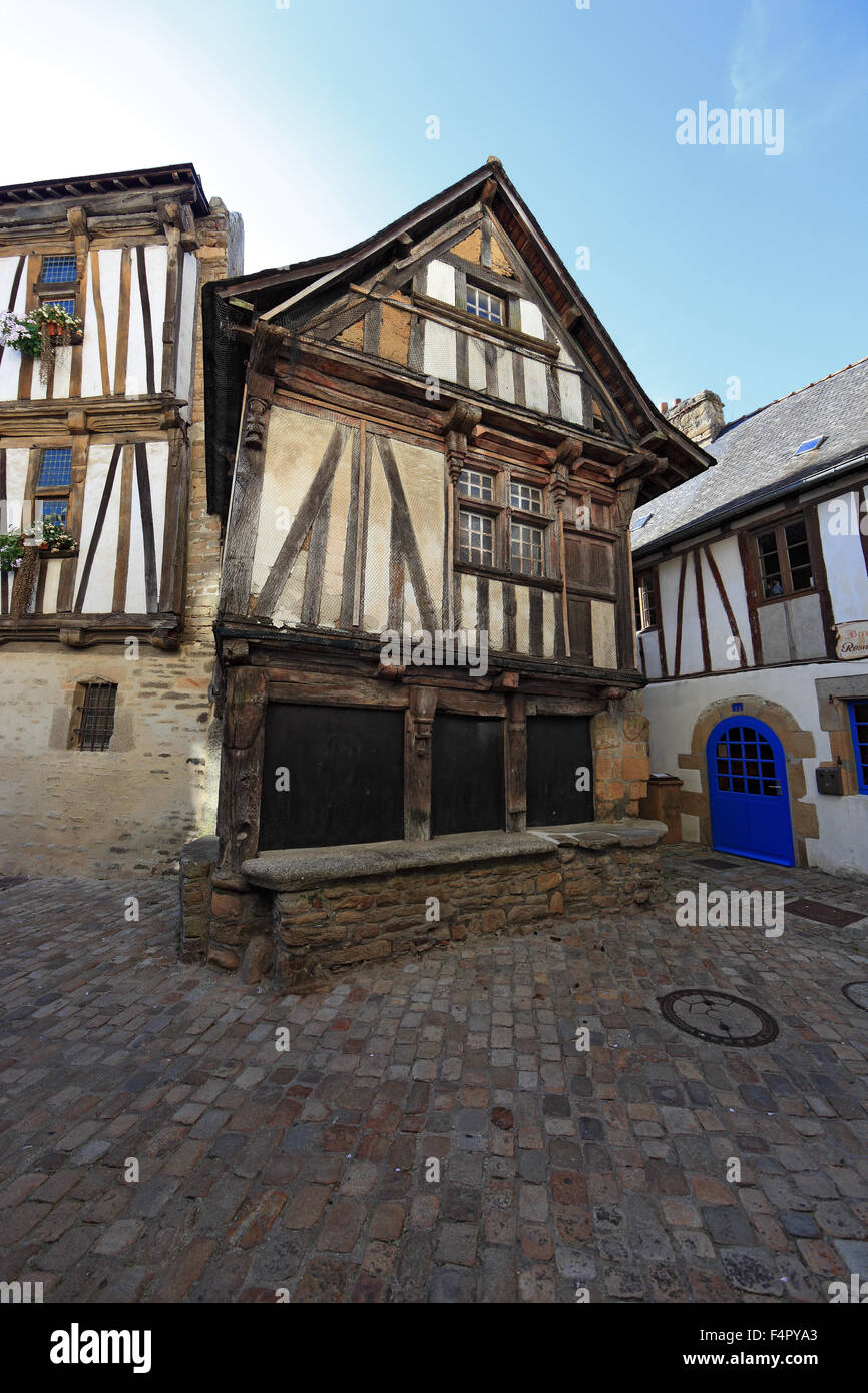 France, Brittany, Quimperle, the historic house, Maison des Arches, in the old town Stock Photo