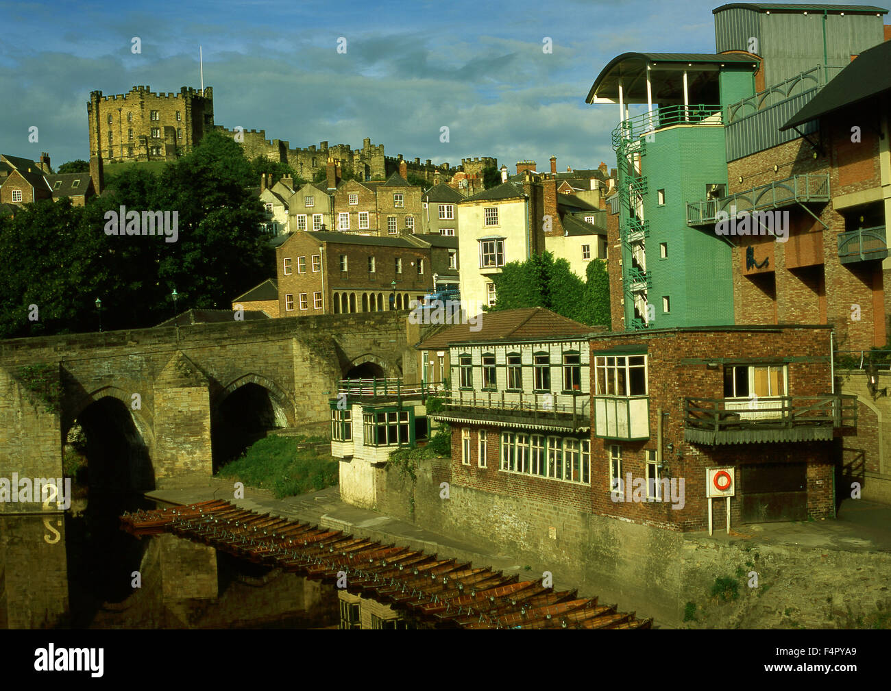 Durham Castle and Elvet Bridge Stock Photo Alamy