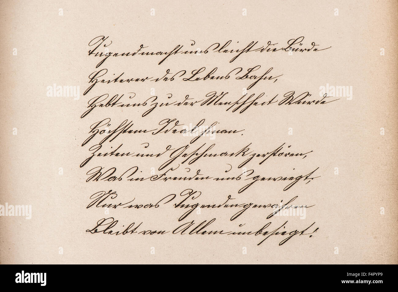 Old calligraphic manuscript. Vintage paper texture background Stock Photo