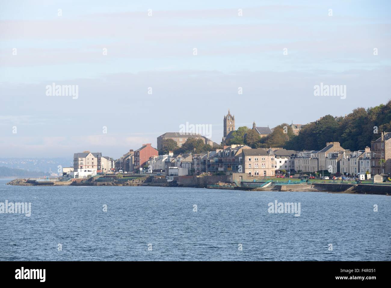 The town of Gourock which lies on the west coast of Scotland on the river Clyde estuary. Stock Photo