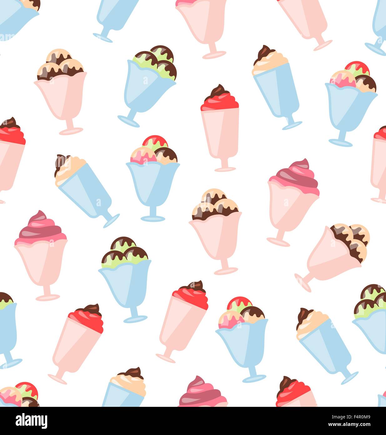 Seamless Pattern with Colorful Ice Creams Stock Vector Image & Art - Alamy