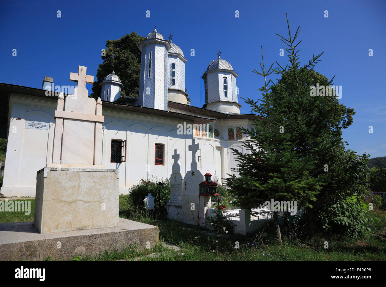 Church Biserica Parohiala at Vranesti, Wallachia, Romania Stock Photo