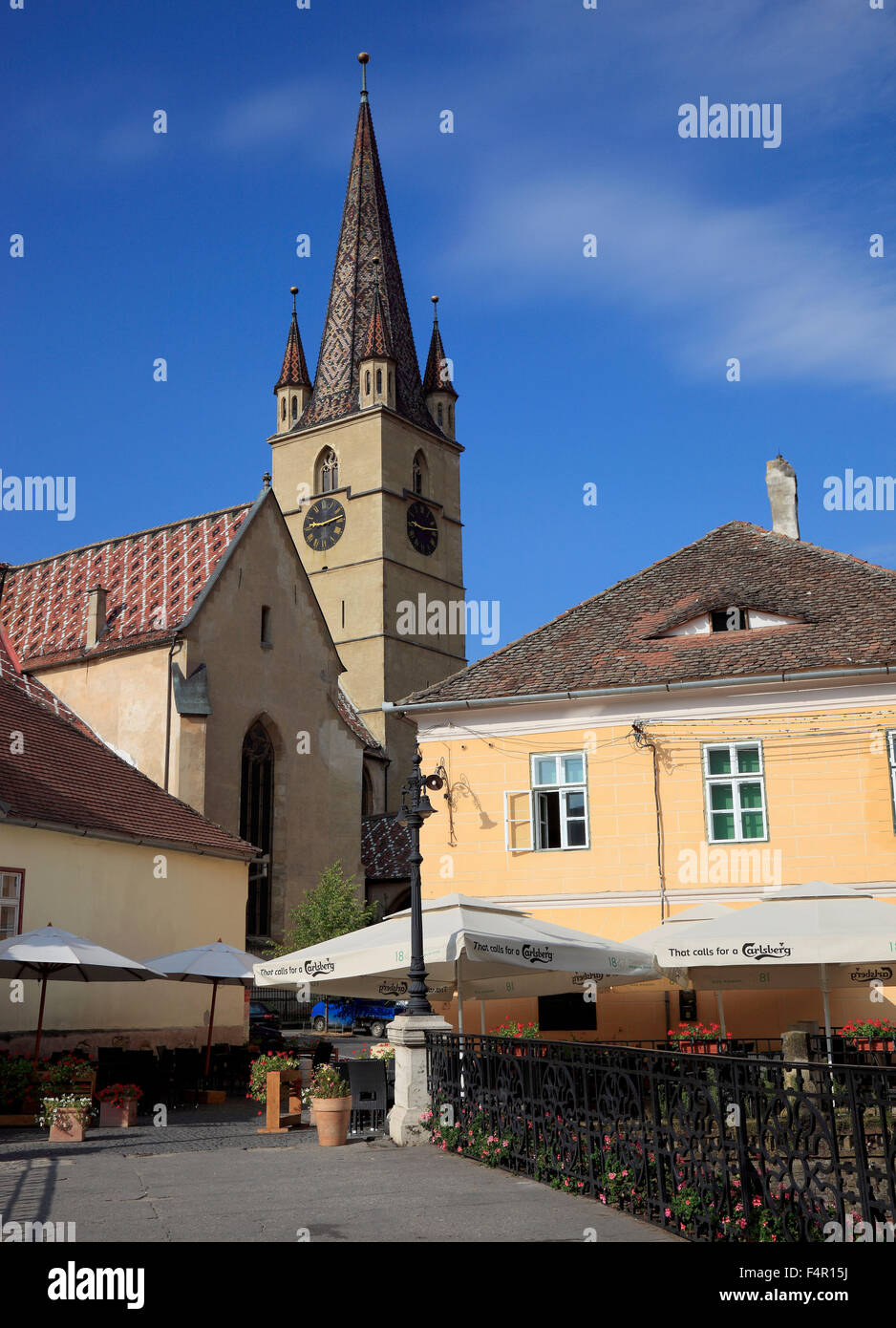 Old city of Sibiu, Romania Stock Photo