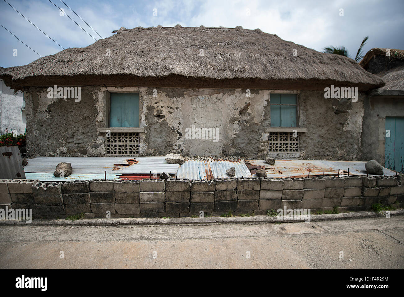 Batanes, Philippines, March 28,2015 A colonial style an Ivatan ethnic old house in Sabtang