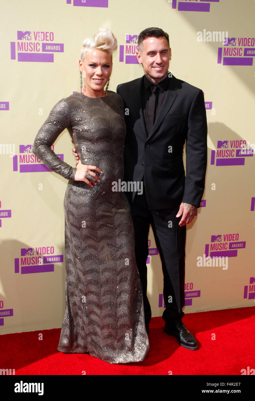 Pink and Corey Hart at the 2012 MTV Video Music Awards held at the Staples Center in Los Angeles