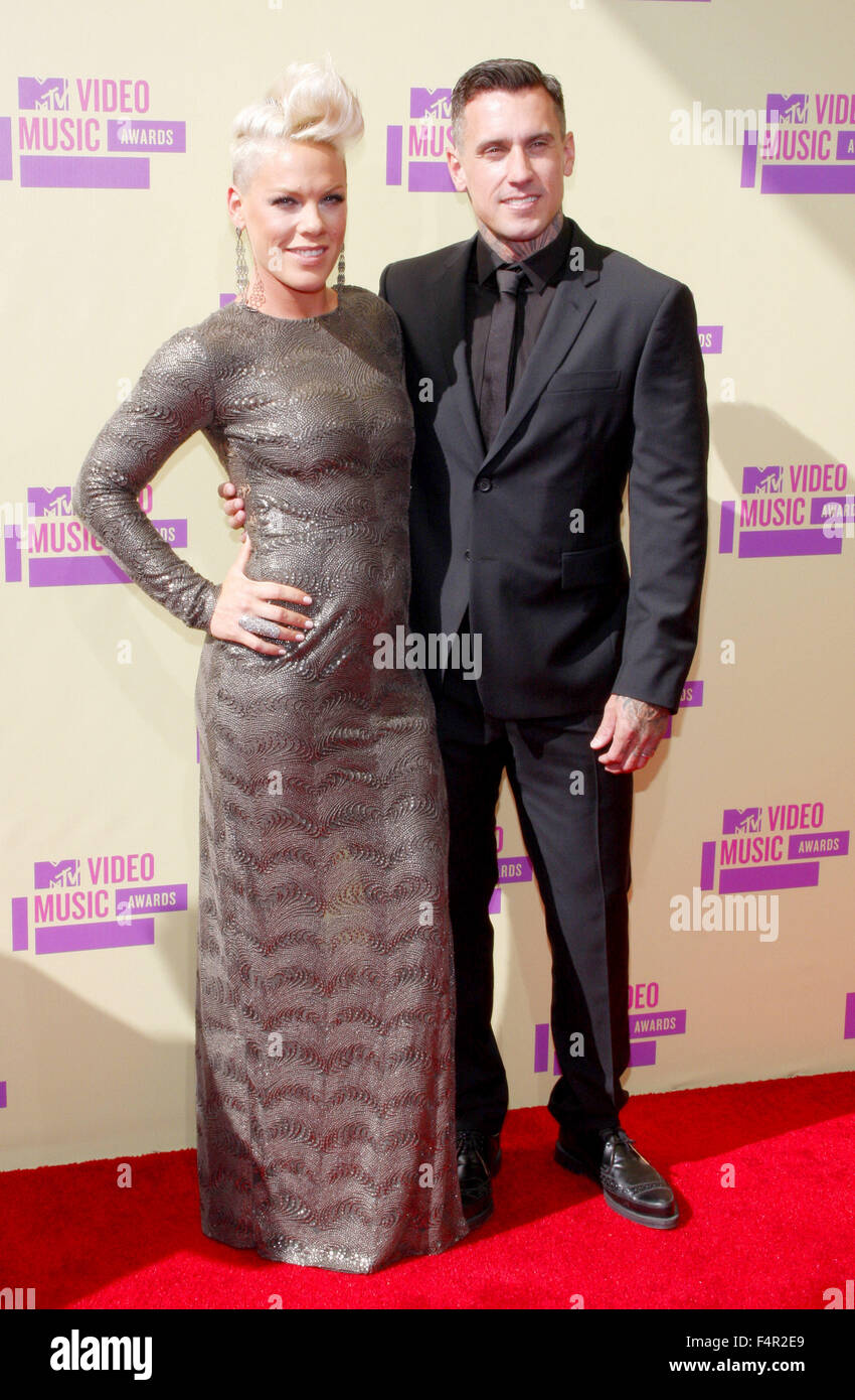 Pink and Corey Hart at the 2012 MTV Video Music Awards held at the Staples Center in Los Angeles