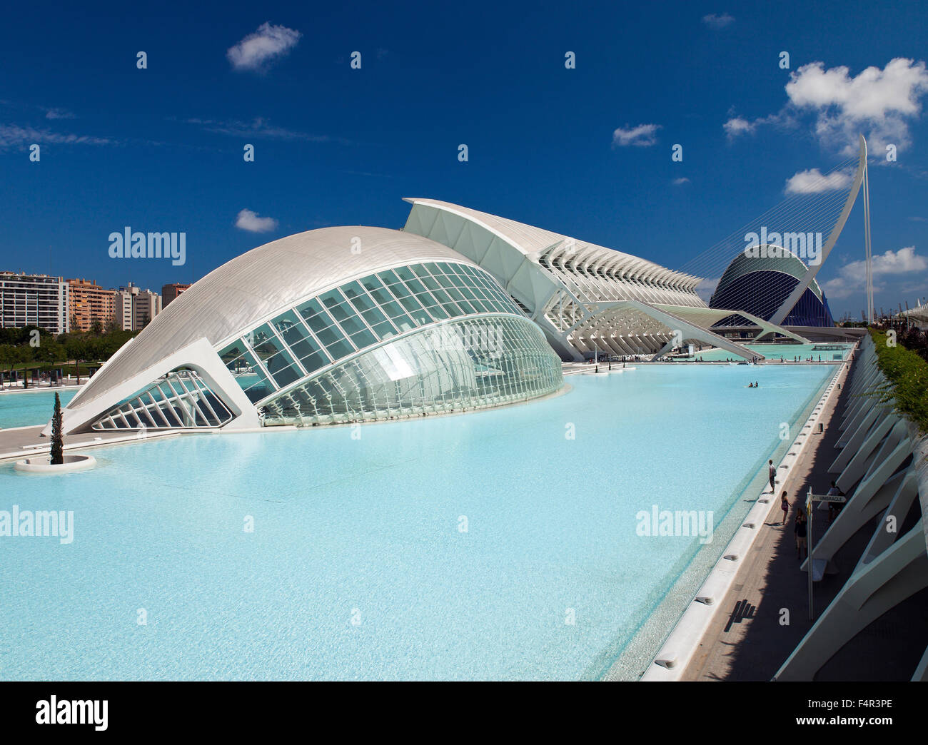 The City of Arts and Sciences, (Ciudad de las Artes y las Ciencias), Valencia, Spain. Stock Photo
